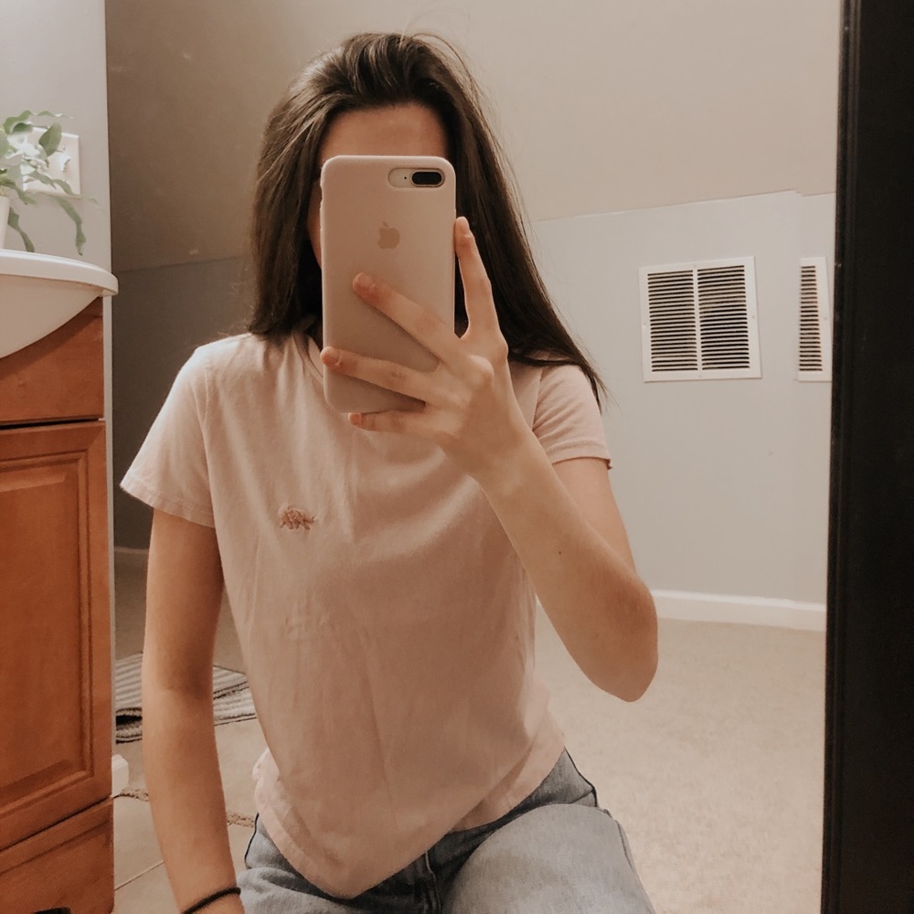 Pink, shirt sleeve shirt